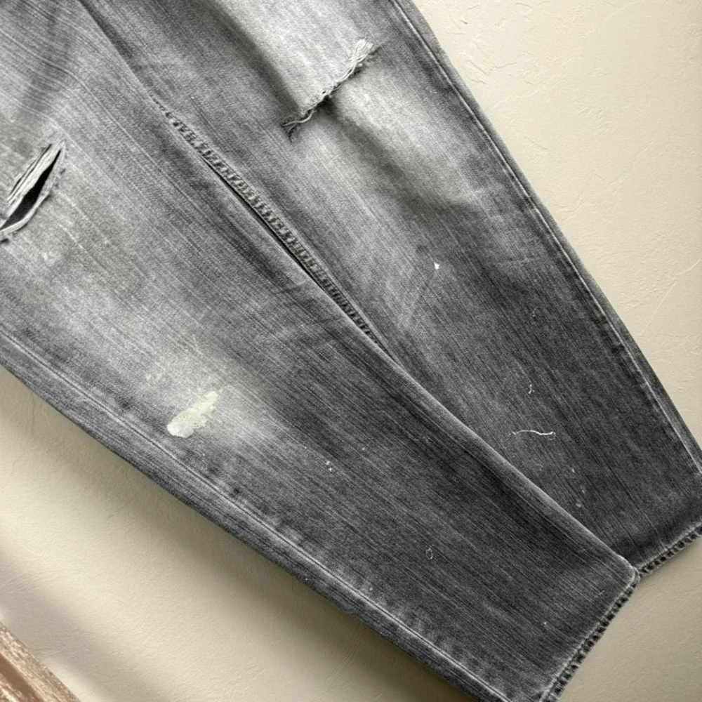 2010‎ Banana Republic Black Faded Distressed Slim Denim Jeans 29x32
